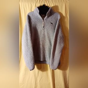 PINK Sherpa fleece zip e